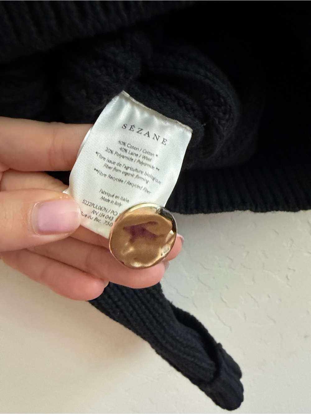 Sezane Lucas Jumper Black XS - Picture 11 of 11
